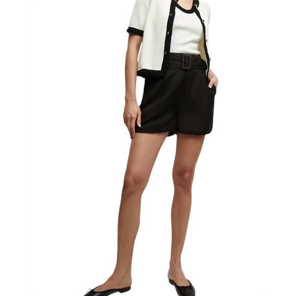 NEW VERONICA BEARD hobbes short in black - Picture 2 of 5